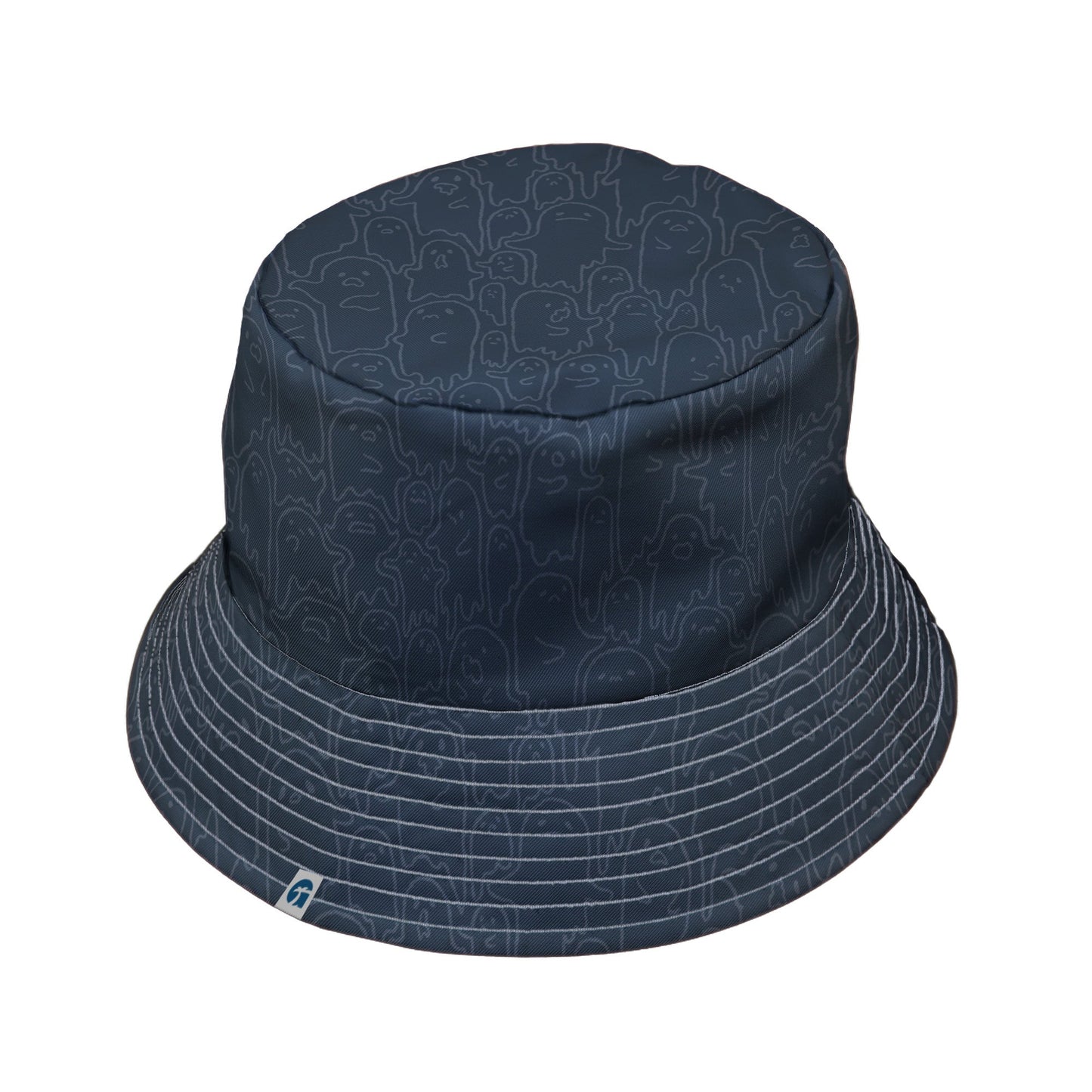 Ghost Wall Charcoal Blue Bucket Hat