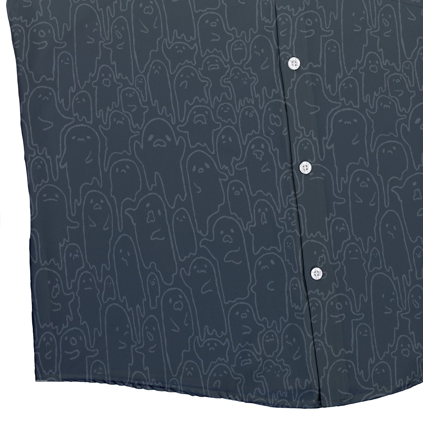 Ghost Wall Charcoal Blue Button Up Shirt