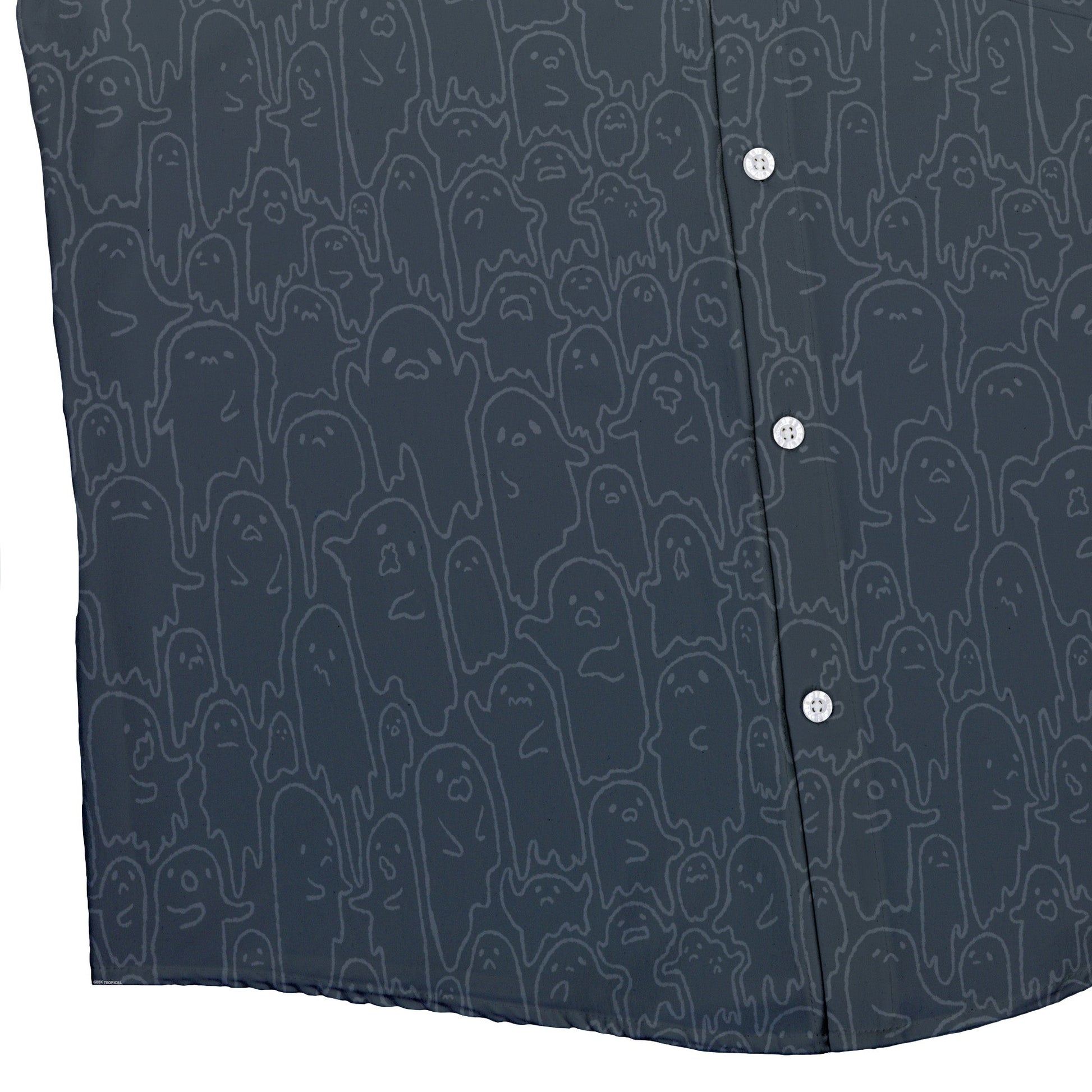 Ghost Wall Charcoal Blue Button Up Shirt