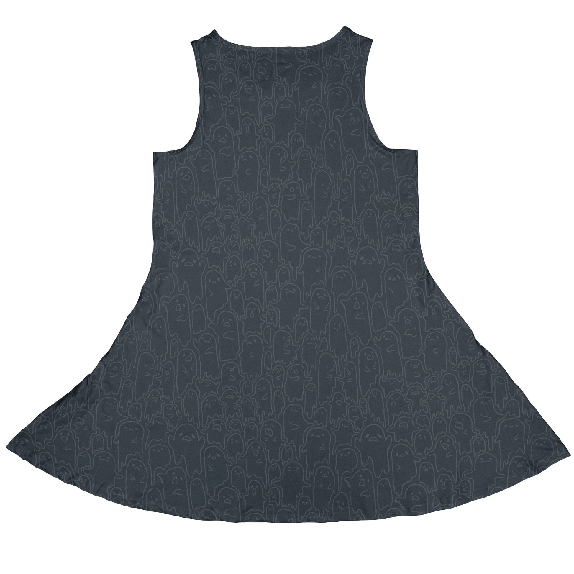 Ghost Wall Charcoal Blue Sleeveless Dress