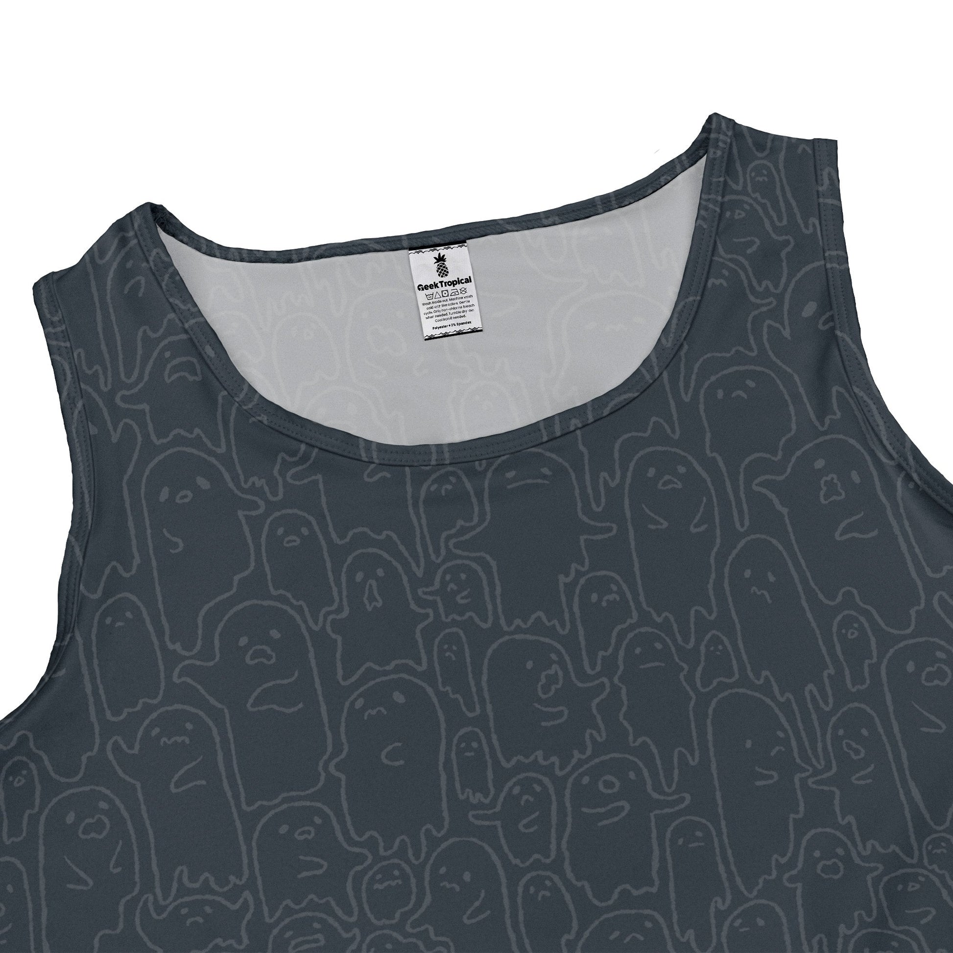 Ghost Wall Charcoal Blue Sleeveless Dress