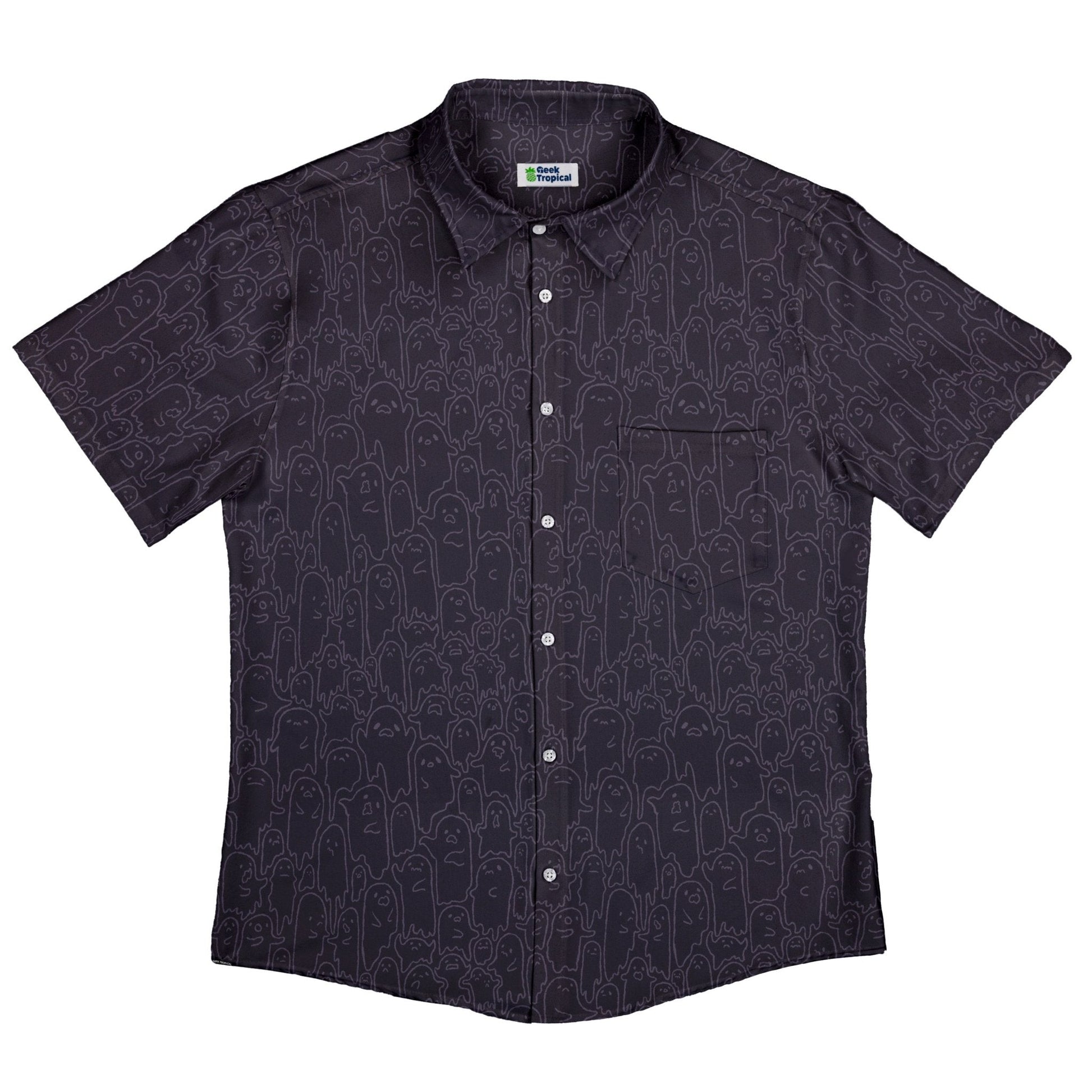 Ghost Wall Purple Button Up Shirt