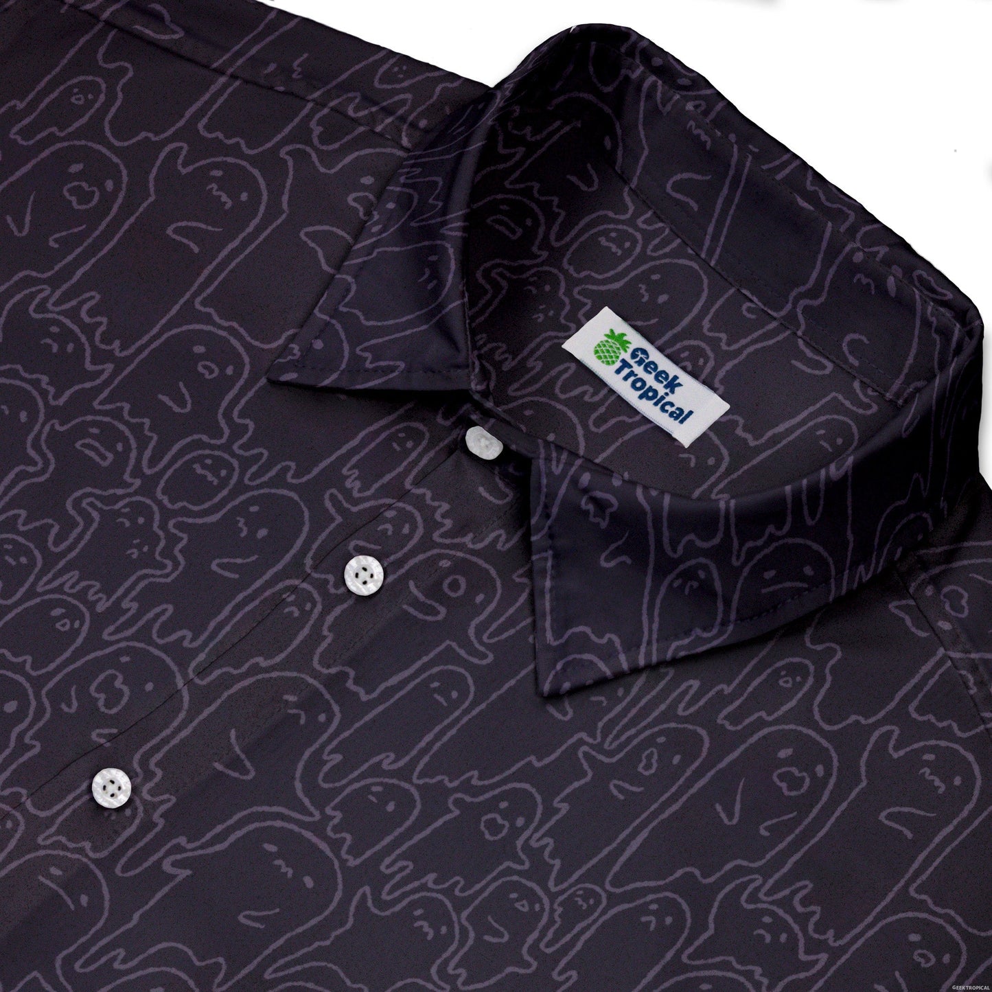 Ghost Wall Purple Button Up Shirt