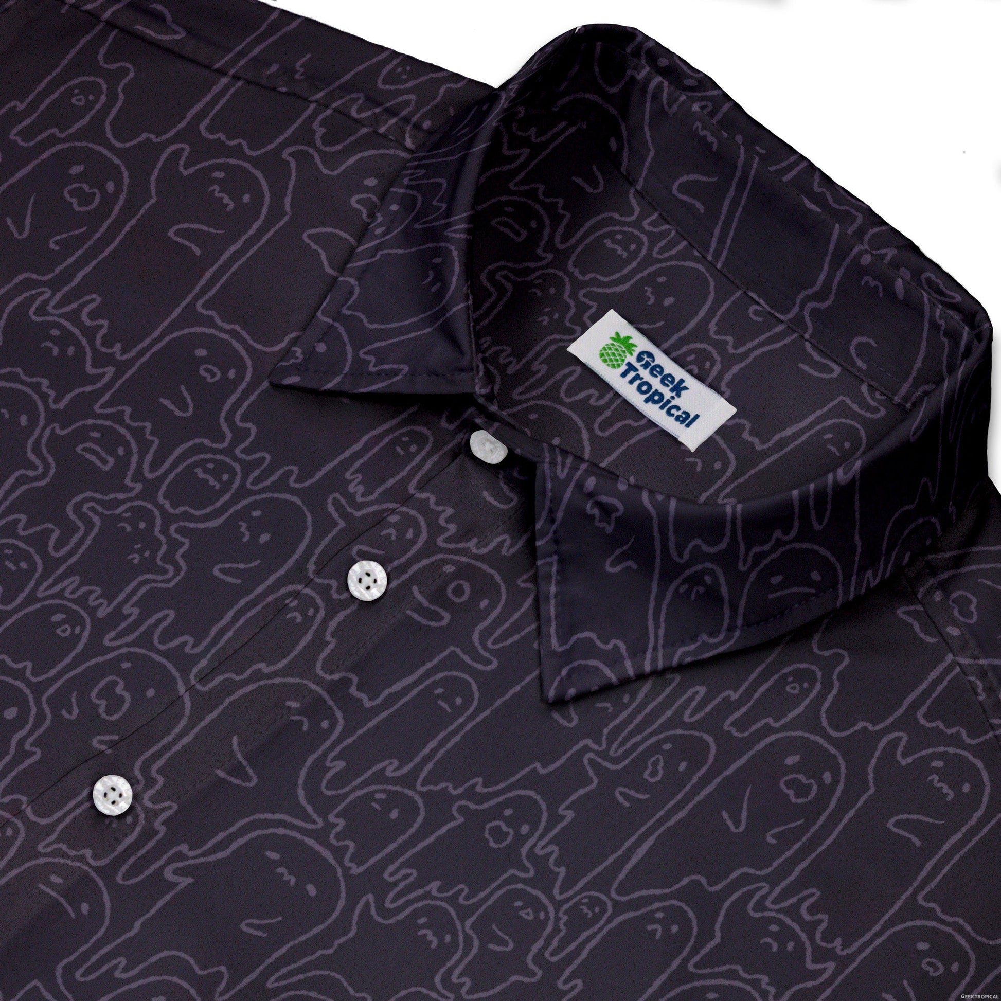 Ghost Wall Purple Button Up Shirt