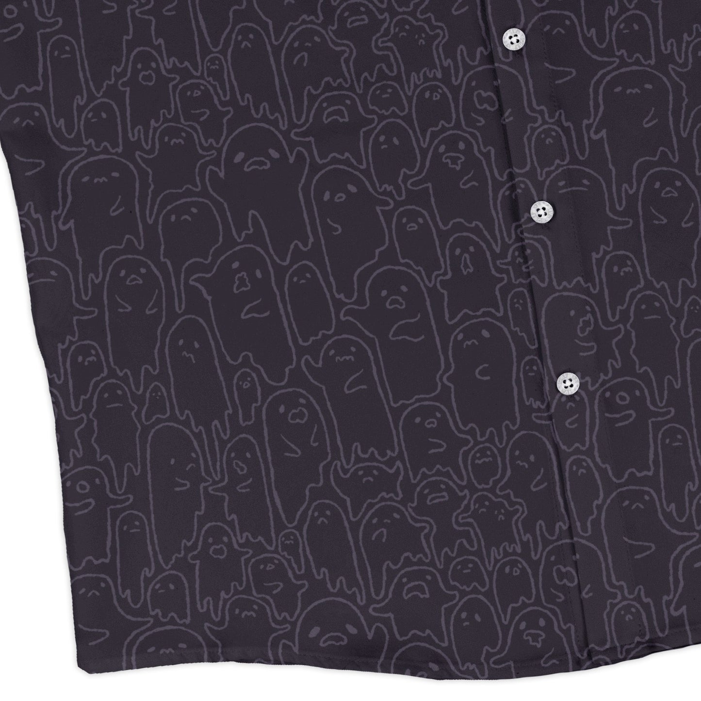 Ghost Wall Purple Long Sleeve Button Up Shirt