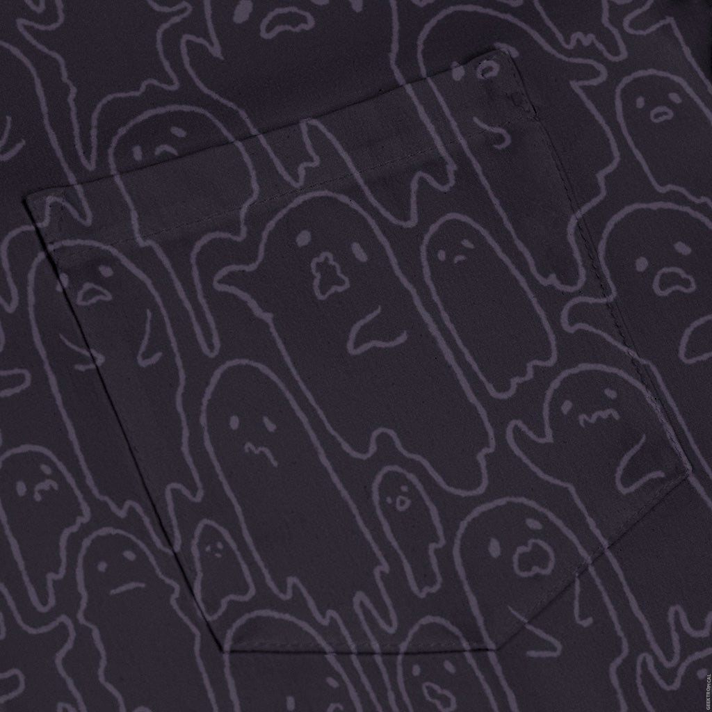 Ghost Wall Purple Long Sleeve Button Up Shirt