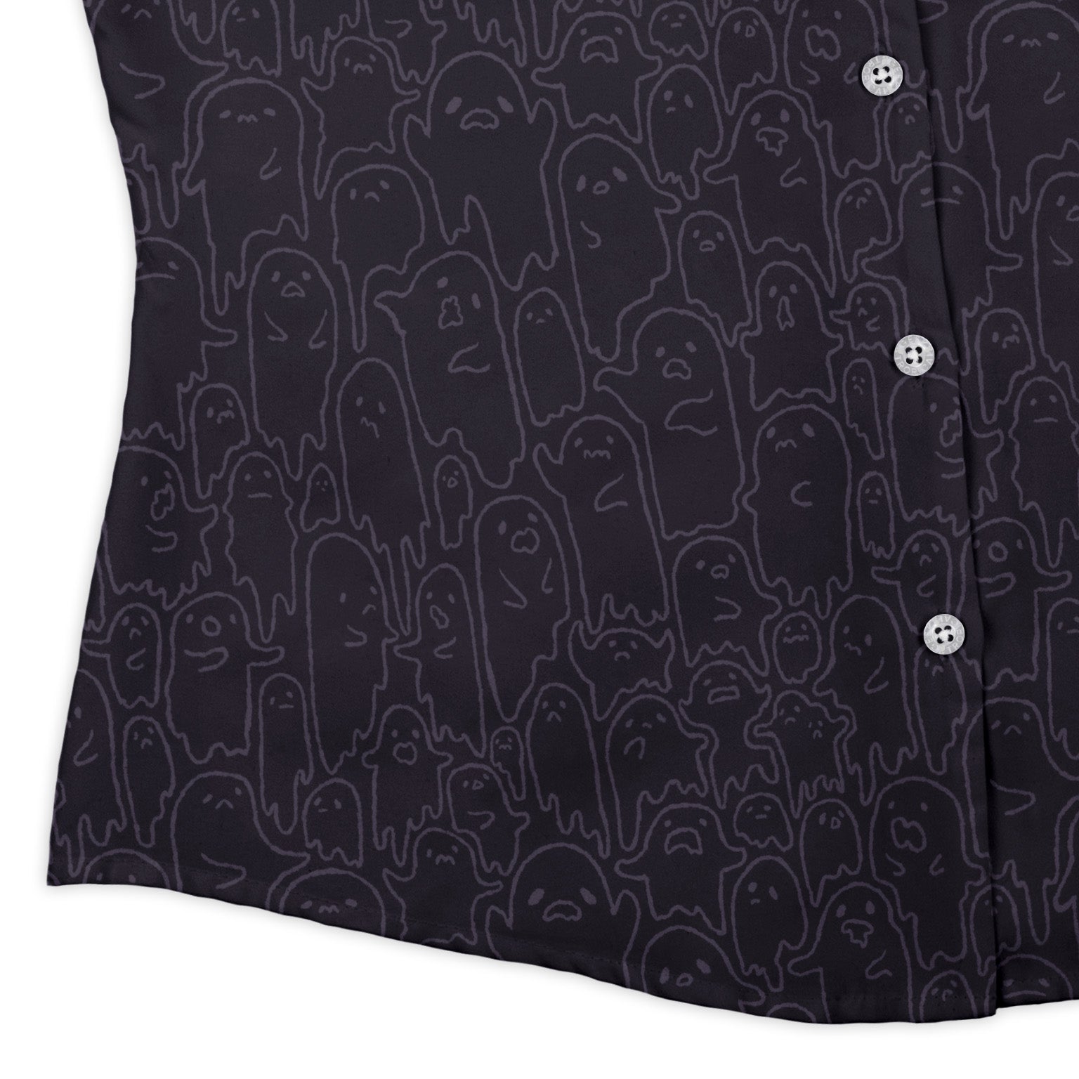 Ghost Wall Purple Curvy Button Up Shirt