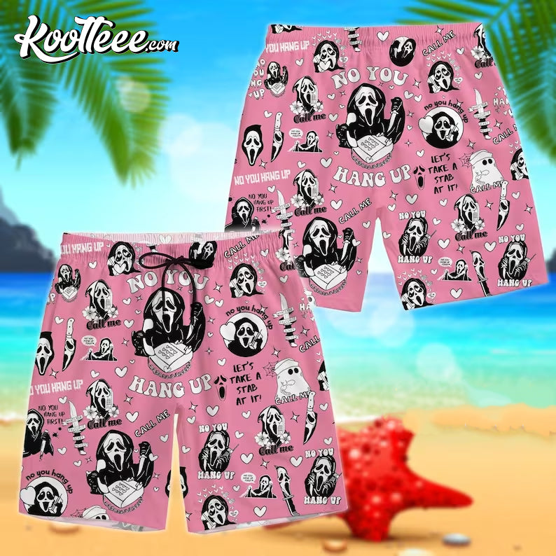 Ghostface Cute Hawaiian Shirt And Shorts
