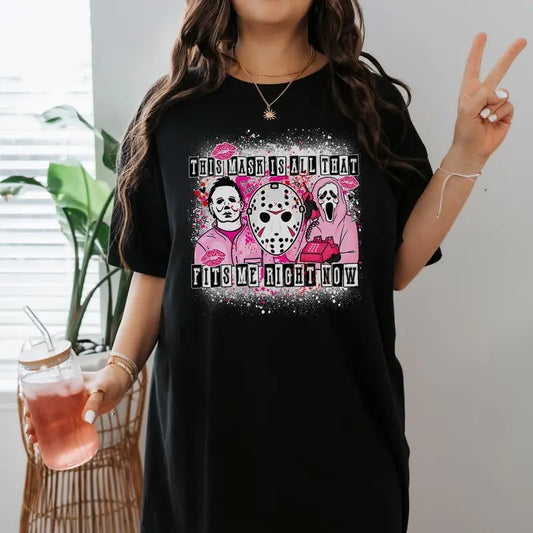 Ghostface This Mask Is All That Fits Me Right Now Shirt Michael Myers Jason Voorhees Shirt Scream Halloween Shirt Movie Shirt