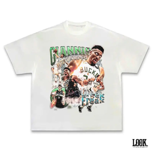 Giannis Antetokounmpo 'GreekFreak' Graphic Tee | Vintage Tee Graphic T-Shirt Sweatshirt Hoodie | Sport Tee - Gift For Fan