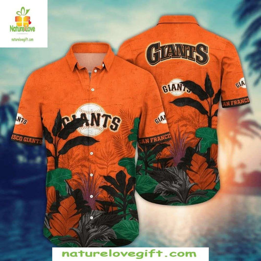 MLB Hawaiian Shirt Baseball Botanicals Giants Field of Dreams Stylish Apparel