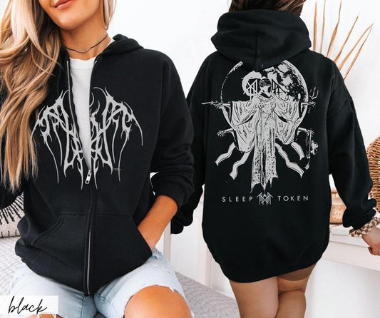 Gift Idea Sleep Token Unisex ZIP Hoodie, Gift for fans Womenswear T-Shirts, Sweatshirt | InkThreadWorks.com