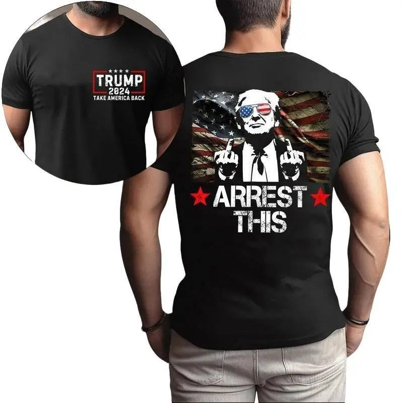 [Gildan T-shirt] Trump Arrest This Graphic Tshirt, Gift For Him, Gift For Her
