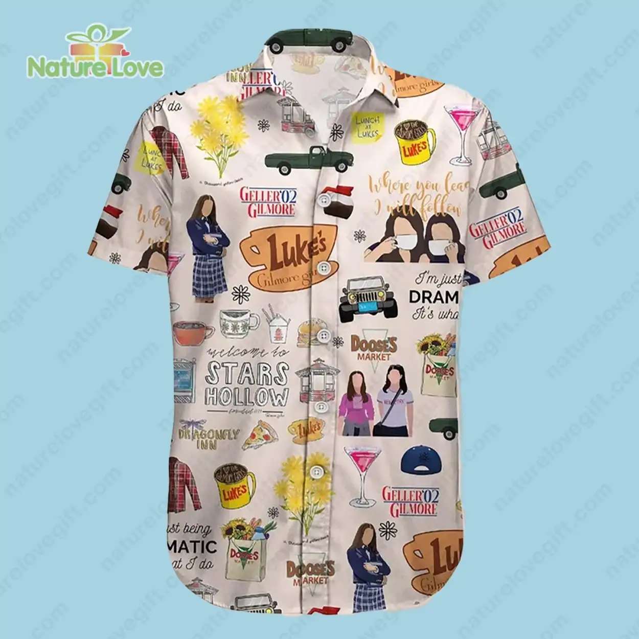 Gilmore Girls Stars Hollow Lukes Gilmore Girls Hawaiian Shirt
