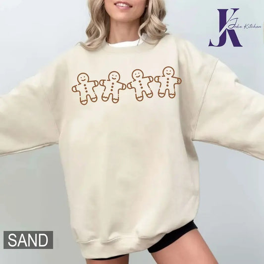 Gingerbread Comfort Color Shirt, Cute Christmas Sweatshirt, Merry Christmas Sweatshirt, Gingerbread Man Tshirt, Women...