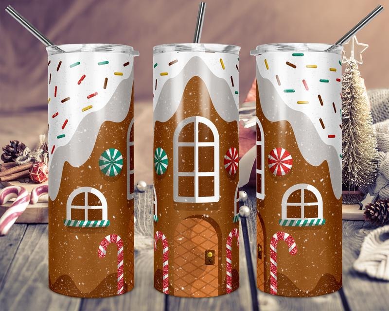 Gingerbread House 20oz Stainless steel tumbler T-Shirts, Hoodie, Sweatshirt | InkThreadWorks.com