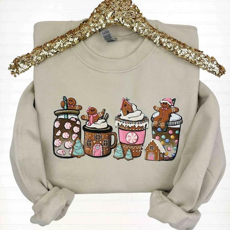 Gingerbread Latte Sweatshirt --- SAND T-Shirts, Hoodie | InkThreadWorks.com