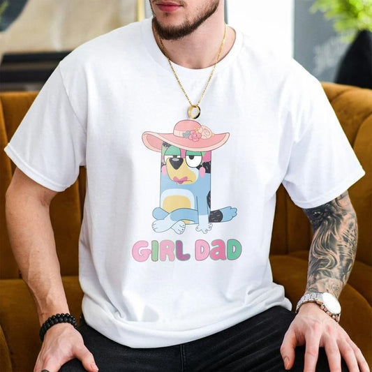 Girl Dad Shirt, Bluey Girl Dad Shirt, Gift For Him, Bluey Shirt Hoodie, Sweatshirt | InkThreadWorks.com