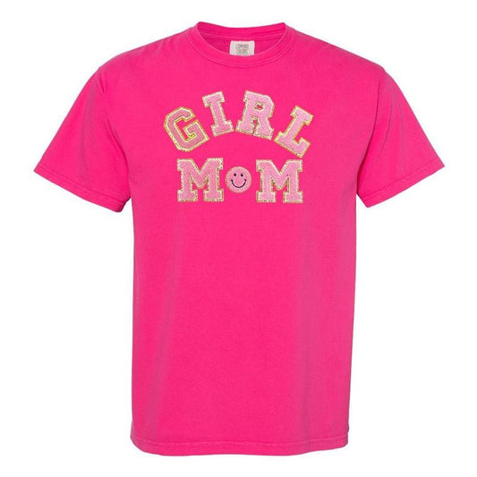 'Girl Mom' Letter Patch T-Shirt