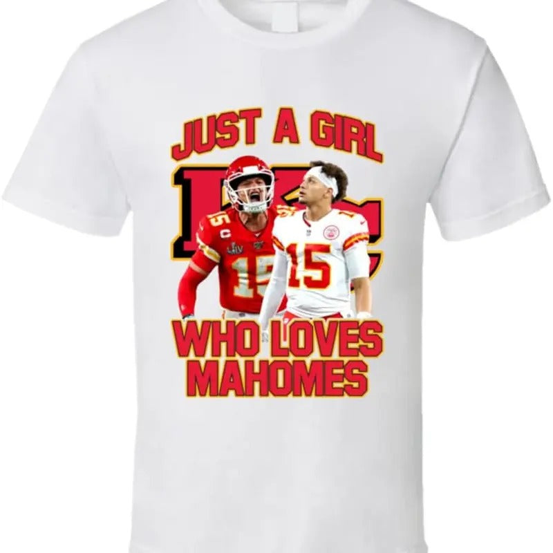 Girl Who Loves Patrick Mahomes T Shirt Hoodie, Sweatshirt | InkThreadWorks.com