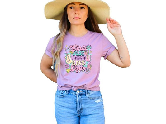 Girls Just Want to Have Rum T-Shirt Hoodie, Sweatshirt | InkThreadWorks.com