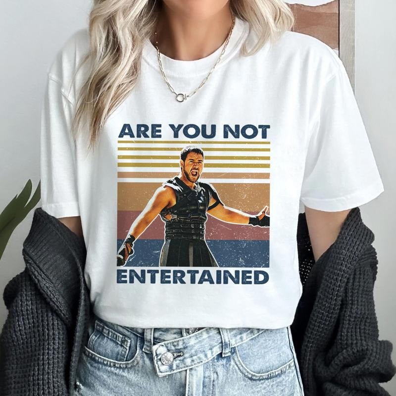 Gladiator Movie Shirt Gladiator Maximus Shirt Are You Not Entertained Shirt