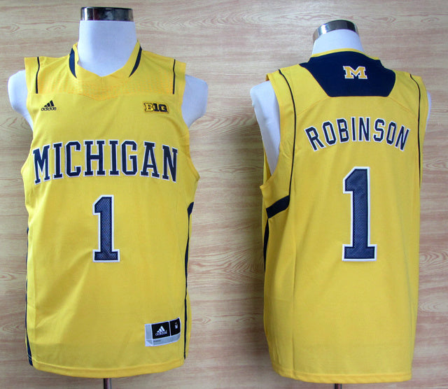 Glenn Robinson III #1 Yellow With Big 10 Logo