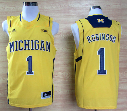Glenn Robinson III #1 Yellow With Big 10 Logo