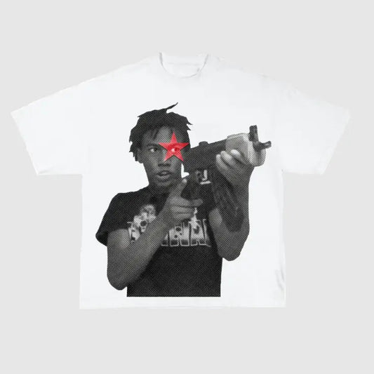 Glokk40spaz Star Graphic Y2k Fashion T Shirt