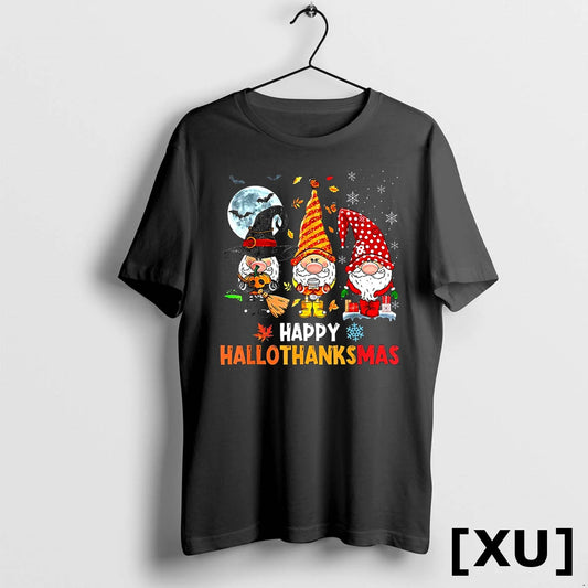 Gnome Hallothanksmas Halloween Thanksgiving Christmas Tshirts Sweater