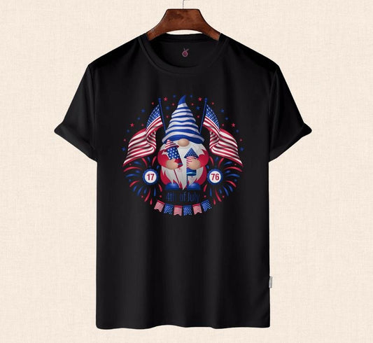 Gnome With Usa Flags Tee 4th Of July Shirt Usa Bigfoot Shirt Patriotic Shirt Independence Day Shirt American Flag Shirt