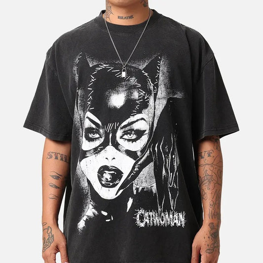 Goat Crew X D.C B4tman Catwoman T-Shirt Trending Movie T shirt Vintage 90s T-shirt gift for Movie fans gift for him gift for her unisex T-shirt Urbanwear Shirt Fabric Menswear