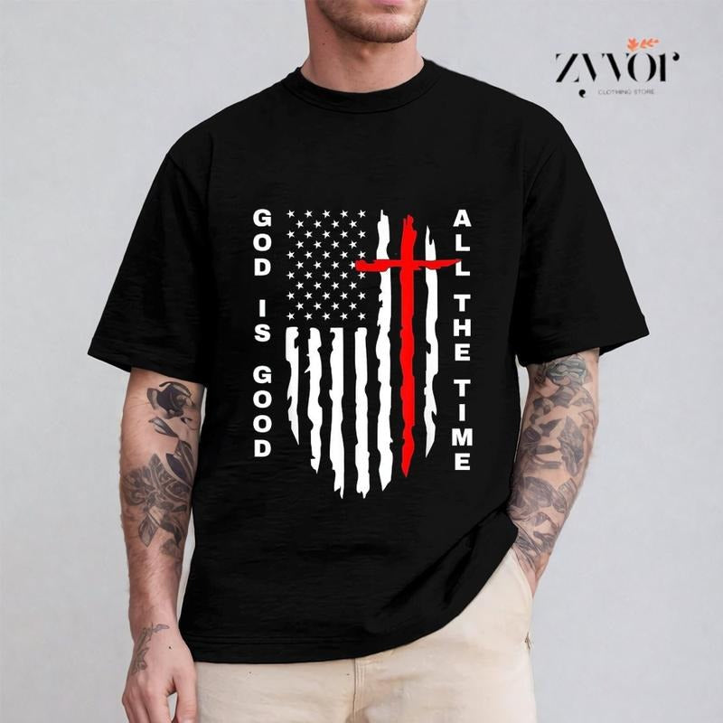God Is Good All The Time Shirt Casual Style Crew Neck Short Sleeve T-Shirt Tops Trendy for Unisex, Perfect Gift Hoodie,...