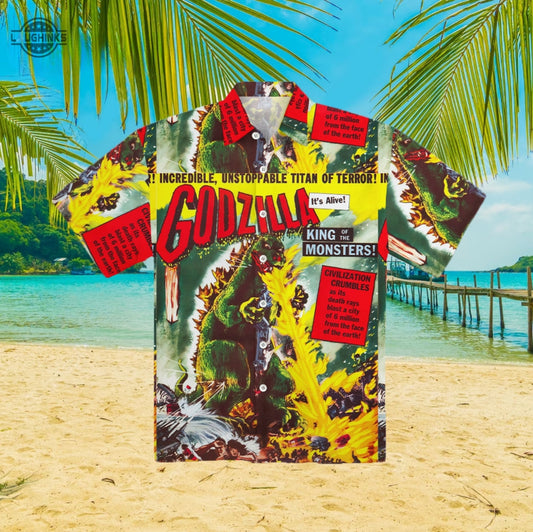 Godzilla Hawaiian Shirt Godzilla Shirt And Shorts Toho Godzilla Hawaiian Shirt Godzilla Button Up Shirt Godzilla Day Movie Shirts Shin Godzilla Shirt Godzilla Aloha Shirt NEW