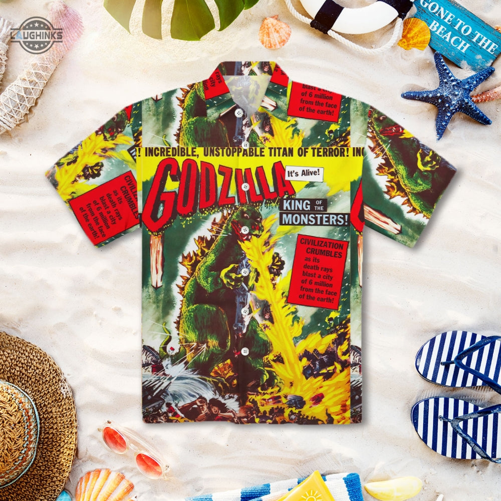 Godzilla Hawaiian Shirt Godzilla Shirt And Shorts Toho Godzilla Hawaiian Shirt Godzilla Button Up Shirt Godzilla Day Movie Shirts Shin Godzilla Shirt Godzilla Aloha Shirt NEW