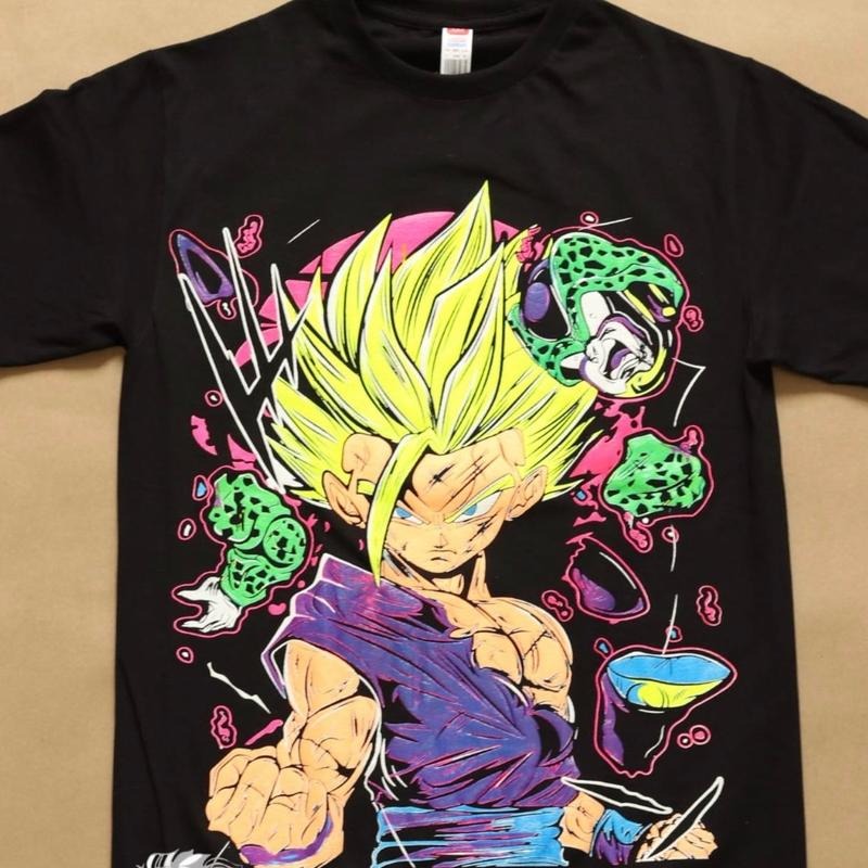 Gohan T-shirt Cotton Black Casual Hoodie, Sweatshirt | InkThreadWorks.com