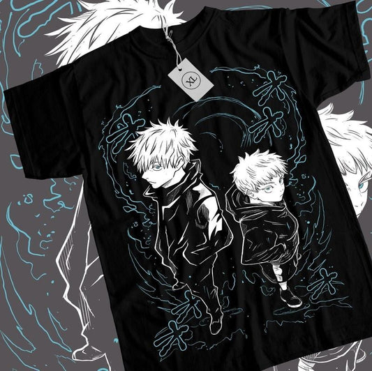 Gojo T-Shirt S-4XL Satoru Megumi Jujutsu Kaisen Yuji Sukuna Anime Black Shirt Tshirt S-4XL