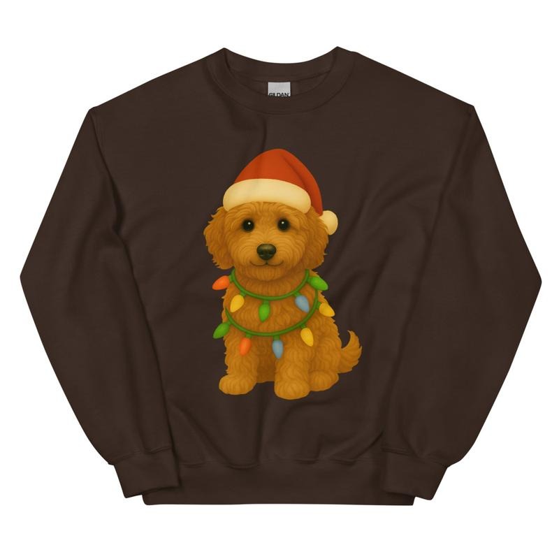 Golden Doodle Dog Christmas Sweatshirt T-Shirts, Hoodie | InkThreadWorks.com