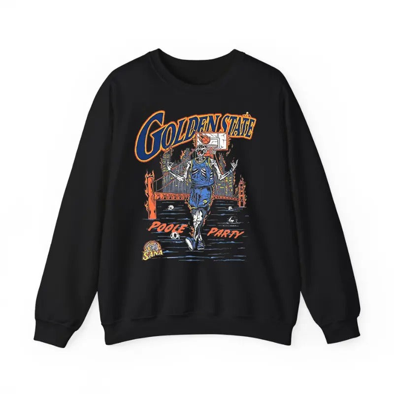 Golden State Basketball Sweatshirt Featuring 90s Vintage Style T-Shirts, Hoodie | InkThreadWorks.com