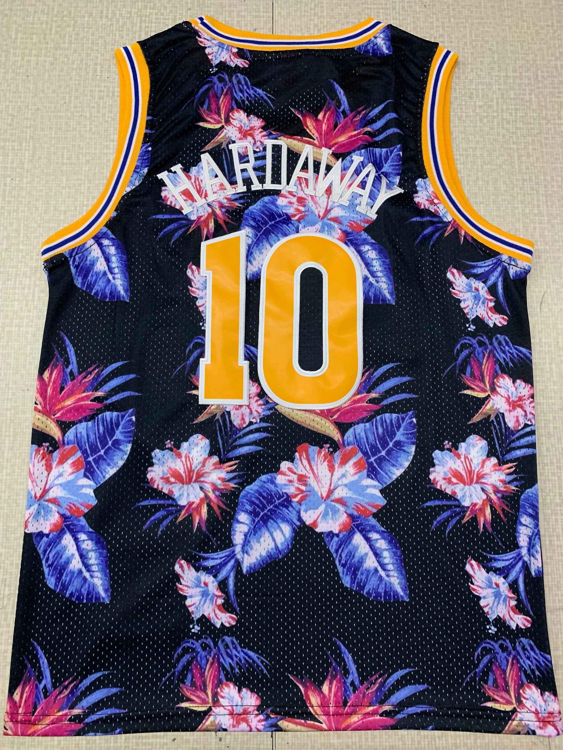 Golden State Warriors #10 Ness Floral Fashion Warriors 10 # Hardaway Style 1