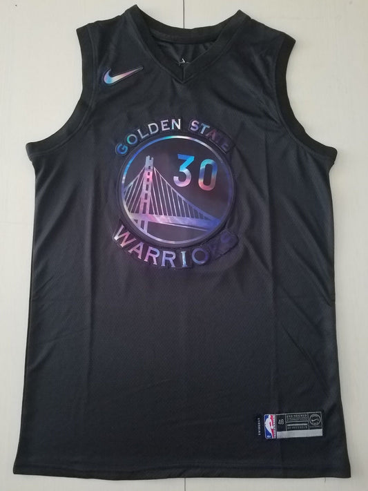Golden State Warriors #30 Stephen Curry Black Rainbow S-XXL Style 2