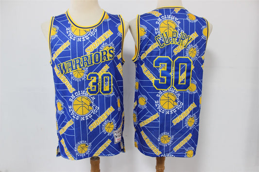 Golden State Warriors #30 Stephen Curry Warriors 30 # Blue Edition Limited Retro Jersey --hwc jersey tear up pack Swingman Jersey