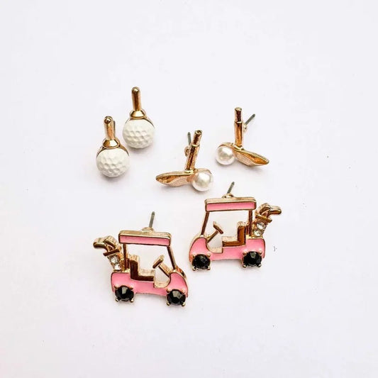 Golf Set Earrings T-Shirts, Hoodie, Sweatshirt | InkThreadWorks.com