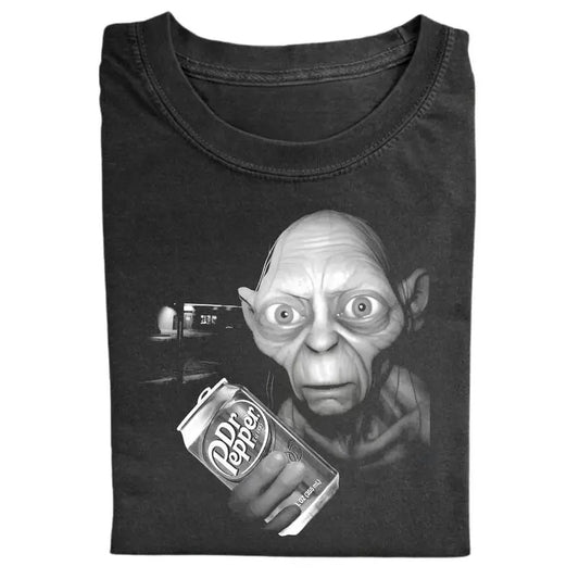 Gollum Dr Pepper Meme Shirt - Funny LOTR Graphic Tee, Funny Dr Pepper Lover Shirt, Men's and Women's Casual Gift for Movie Lovers