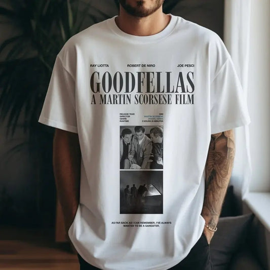 Goodfellas Movie Shirt, Retro Goodfellas Graphic Heavyweight T-Shirt, Martin Scorcese Best Movies of All Time Memorabilia