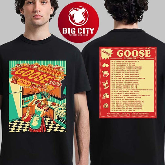 Goose Summer Tour 2026 North America City Dates Two Sided Shirt