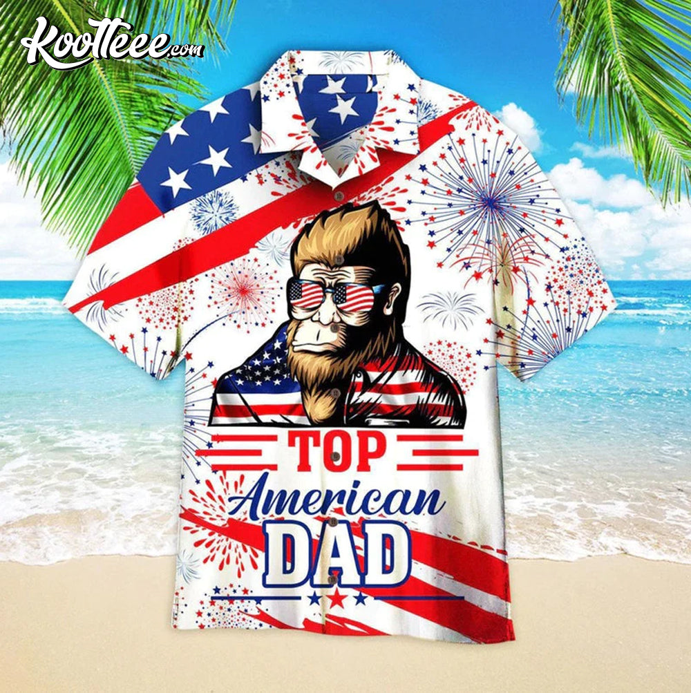 Gorilla 4th Of July Aloha Hawaiian Shirt