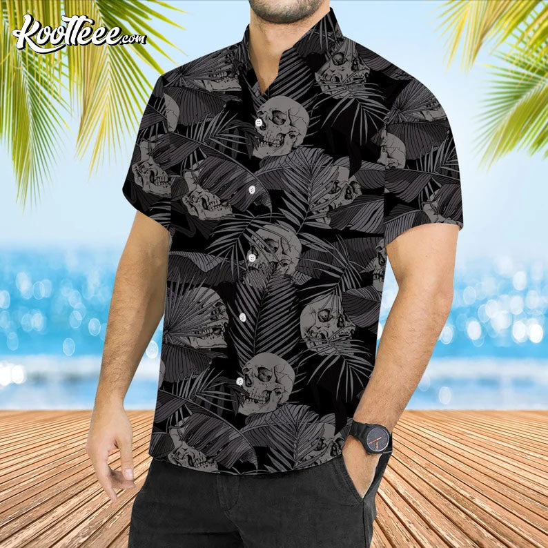 Gothic Skull Goth Men Hawaiian Shirt