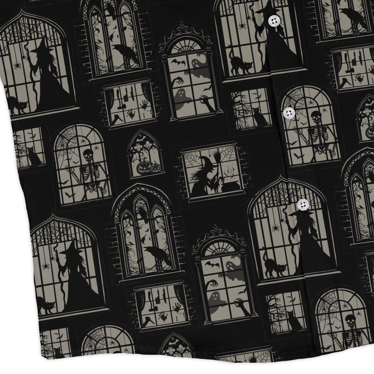 Gothic Windows Long Sleeve Button Up Shirt