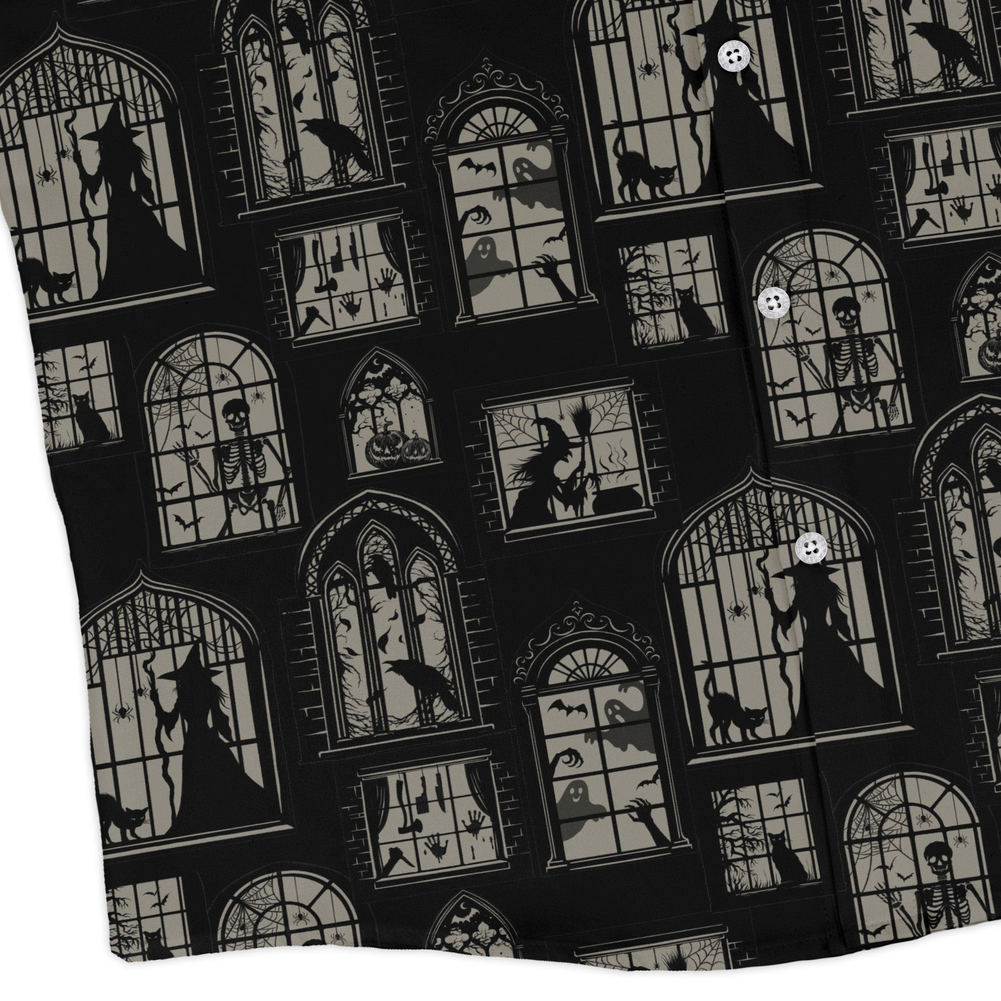 Gothic Windows Long Sleeve Button Up Shirt